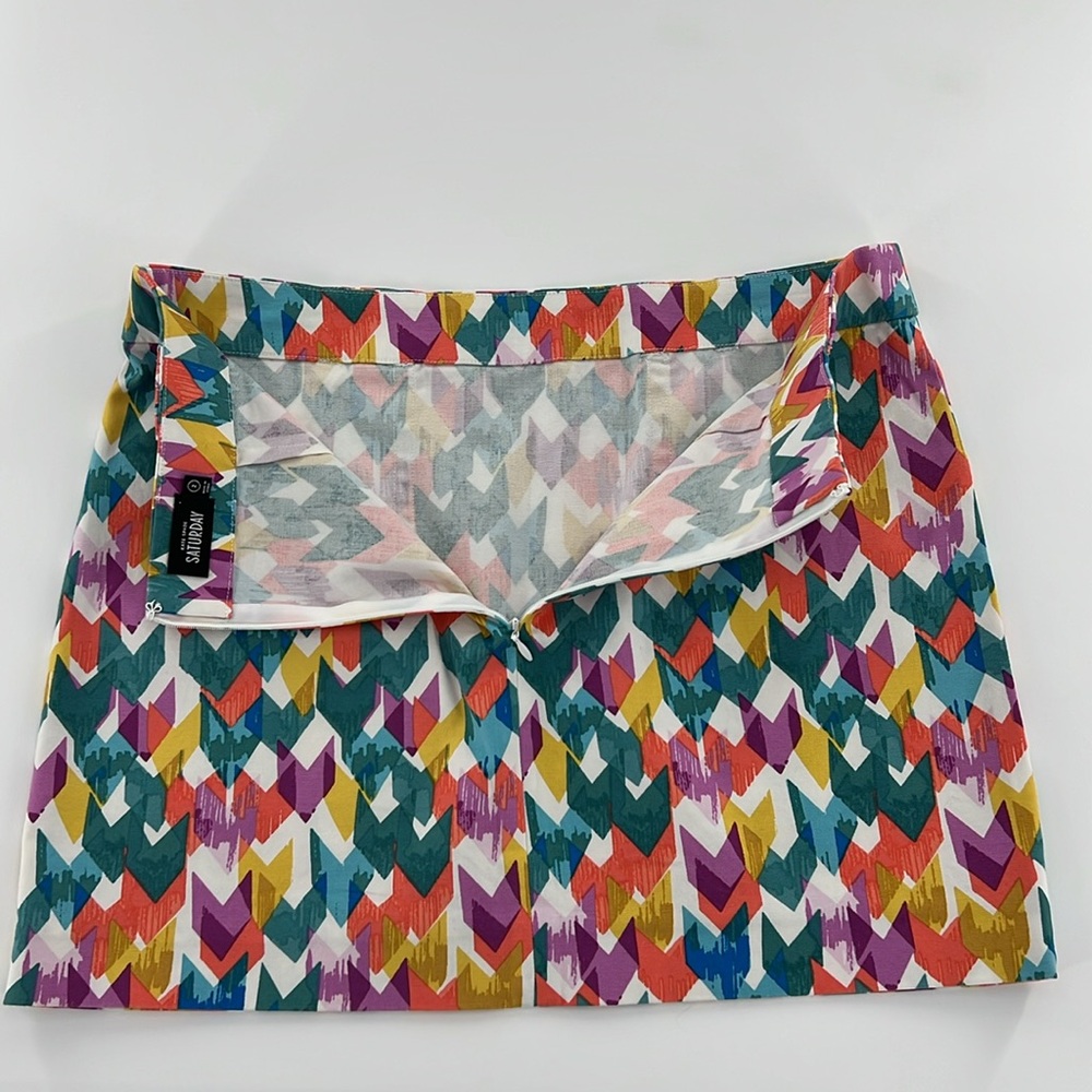 Kate Spade mini skirt Saturday Multicolored‎ size 2 retro 70s abstract - Picture 6 of 7